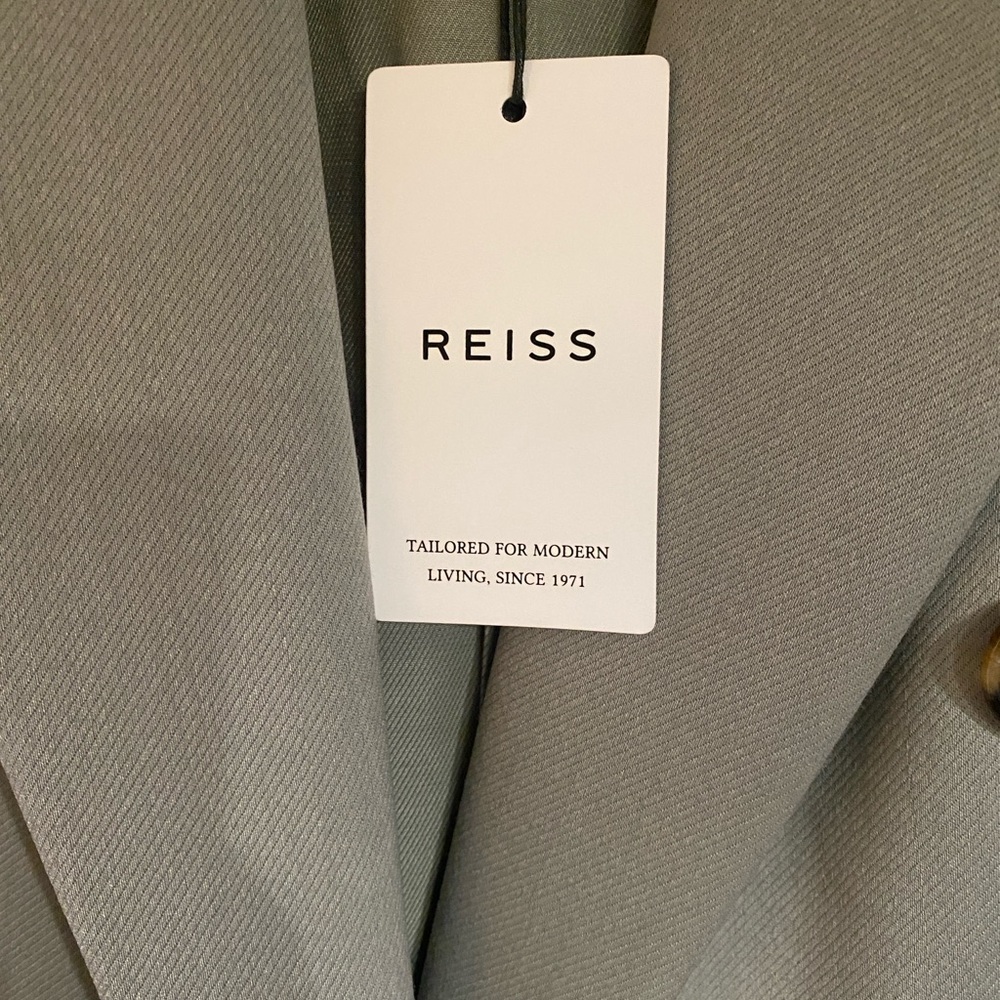 REISS- Sage Green Blazer with Gold-Tone Details - Picture 4 of 9